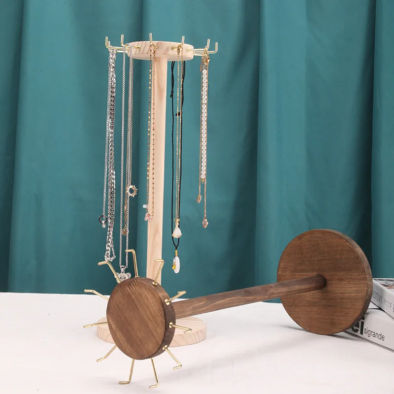 

Wood Jewelry Rack, Jewelry Rack, Retro Necklace, Pendant, Earrings, Storage Rack, Counter, Desktop Hanging Board Display Rack.