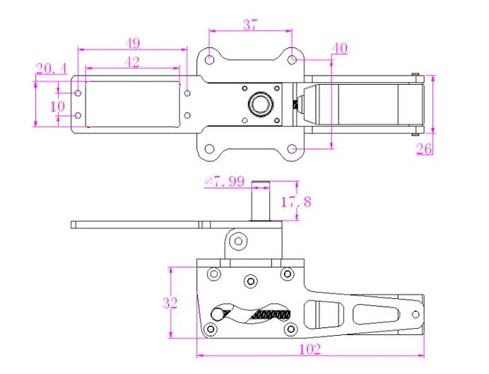 ER150 M4 12-17 kg / ER120 M3 4 kg Einziehbarer Motor für JP Hobby Flugzeuge – Vollmetall-Elektro-Einziehmechanismus für DIY-Projekte – Detail 6