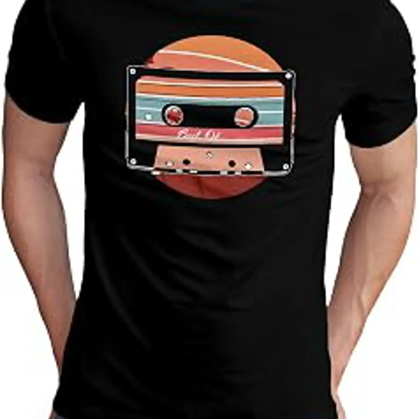 OM3 Retro Tape Cassette T Shirt Herren Music Mixtape Vintage Hi Fi S 5XL vintage Washed Stretched Soft Casual Versatile