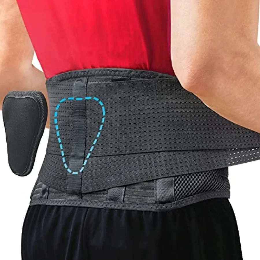 

Back Brace for Lower Back Pain - Immediate Relief from Sciatica, Herniated Disc, Scoliosis - Breathable + Lumbar Support Pad -