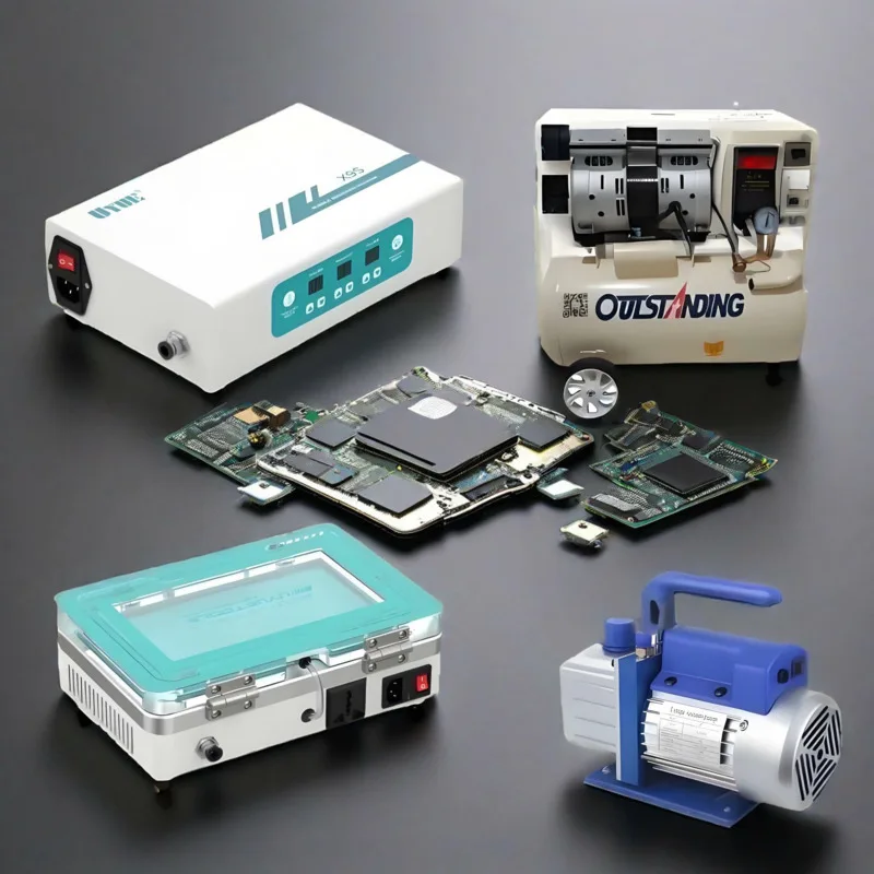 

All-in-One LCD Refurbish Machine Set, Includes Laminator Bubble Remover Vacuum Pump Air Compressor, for OLED Screen Repair Tool