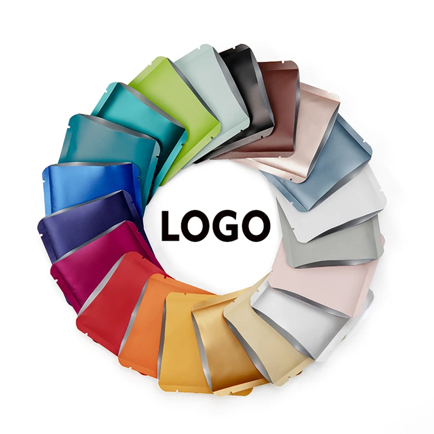 100 stücke 2g ~ 15g Open Top Reine Aluminium Folie Verpackung Tasche Pflanzliche Pulver Tee Zucker Salz Shampoo trail Wärme Abdichtung Lagerung Beutel