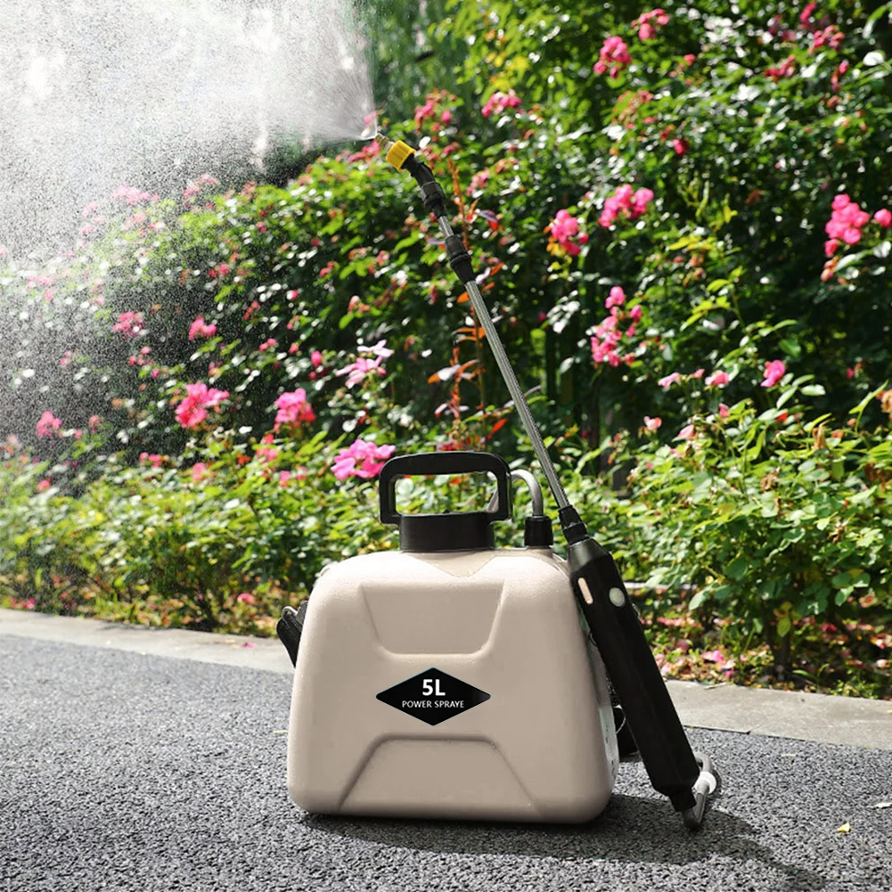 

5L Electric Sprayer USB Rechargeable Power Watering Can 2 Modes Telescopic Handle with Shoulder Strap Garden Irrigation Tools