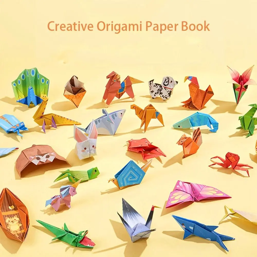 Artesanato brinquedos crianças artesanal dobrável brinquedo educação diy artesanato papel 3d quebra-cabeça interação pai-filho origami livro de papel