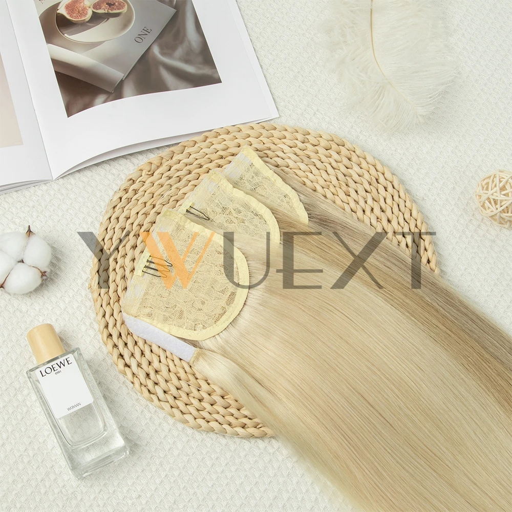 14''-24'' Straight Human Hair Ponytail Extensions Straight Virgin Natural Brazilian Remy Wrap Clip In Hair Extensions 40g-60g