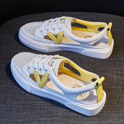 Baotou-Sandalias deportivas versátiles para mujer, zapatos informales de malla transpirable, color blanco, para primavera y verano, 2023