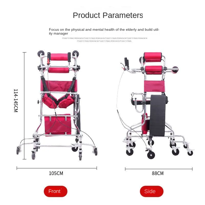 8 Wheels Walker Assist Walking Rehabilitation Device Walkers Anti-backward Rollover Shelf Tool Elderly Stroke Hemiplegia Walker