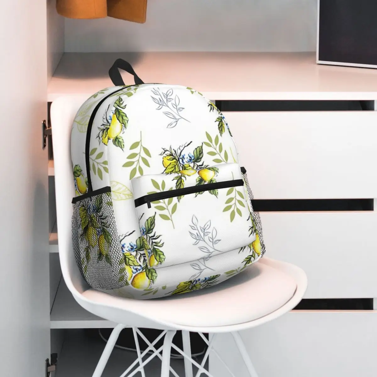 

Lemons Pattern Backpack Student BookBag Children School Bag Computer Shoulder Bags for Boys Girls