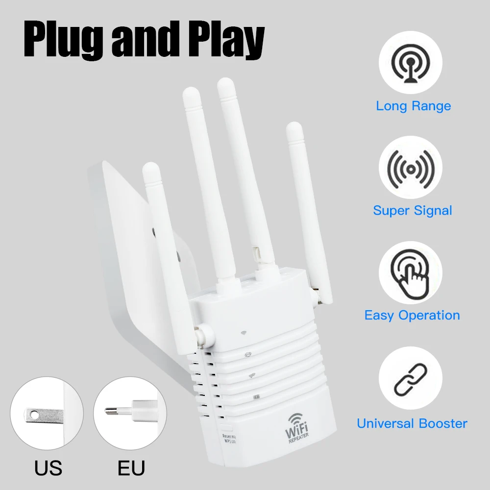 FENVI 450Mbps WiFi Repeater Wireless Booster High Antenna Network Amplifier Repeater Signal Extender Range Signal WiFi Repetidor