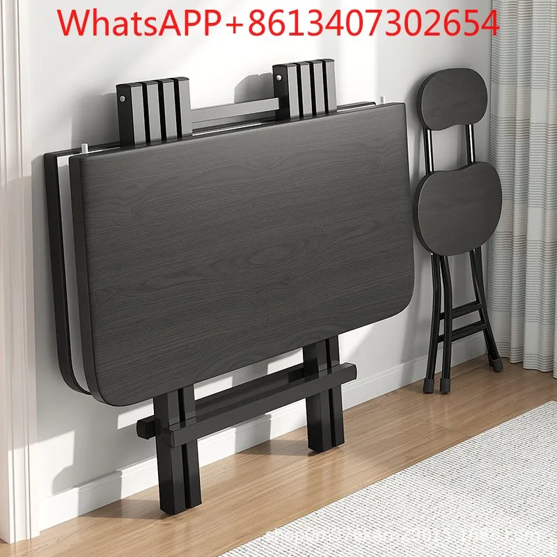 Foldable table dining table household small apartment simple eating table outdoor portable (1pcs)
