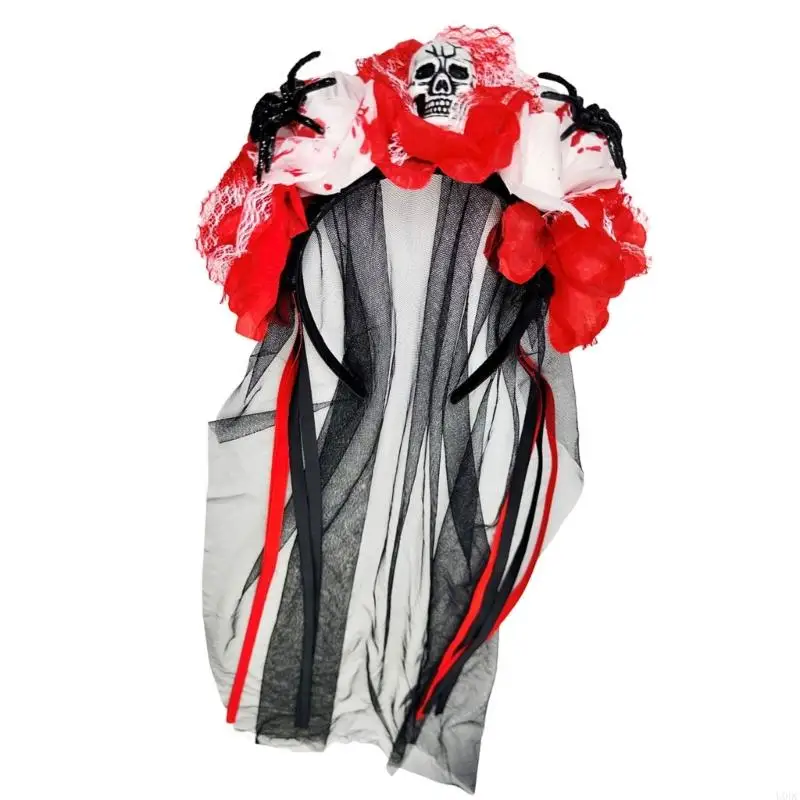 Nonslip Party Hairband For Women Arachnid Design Floral Costume Hair Ornament Y166