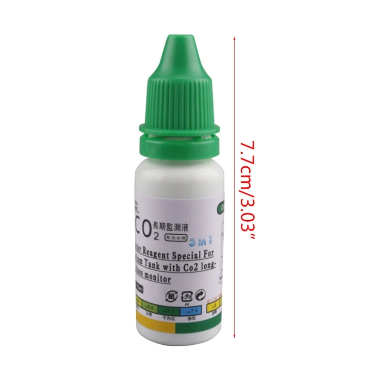 15ml Aquarium CO2 Solution Monitor Fluid Glass Carbon Dioxide Checker