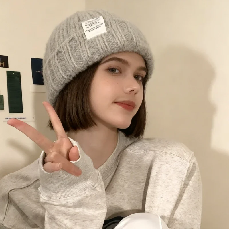 Candy Color Winter Hats for Women Men Knitted Beanie Solid Color Hat Autumn Woolen Sports Cap Outdoor Warm Unisex