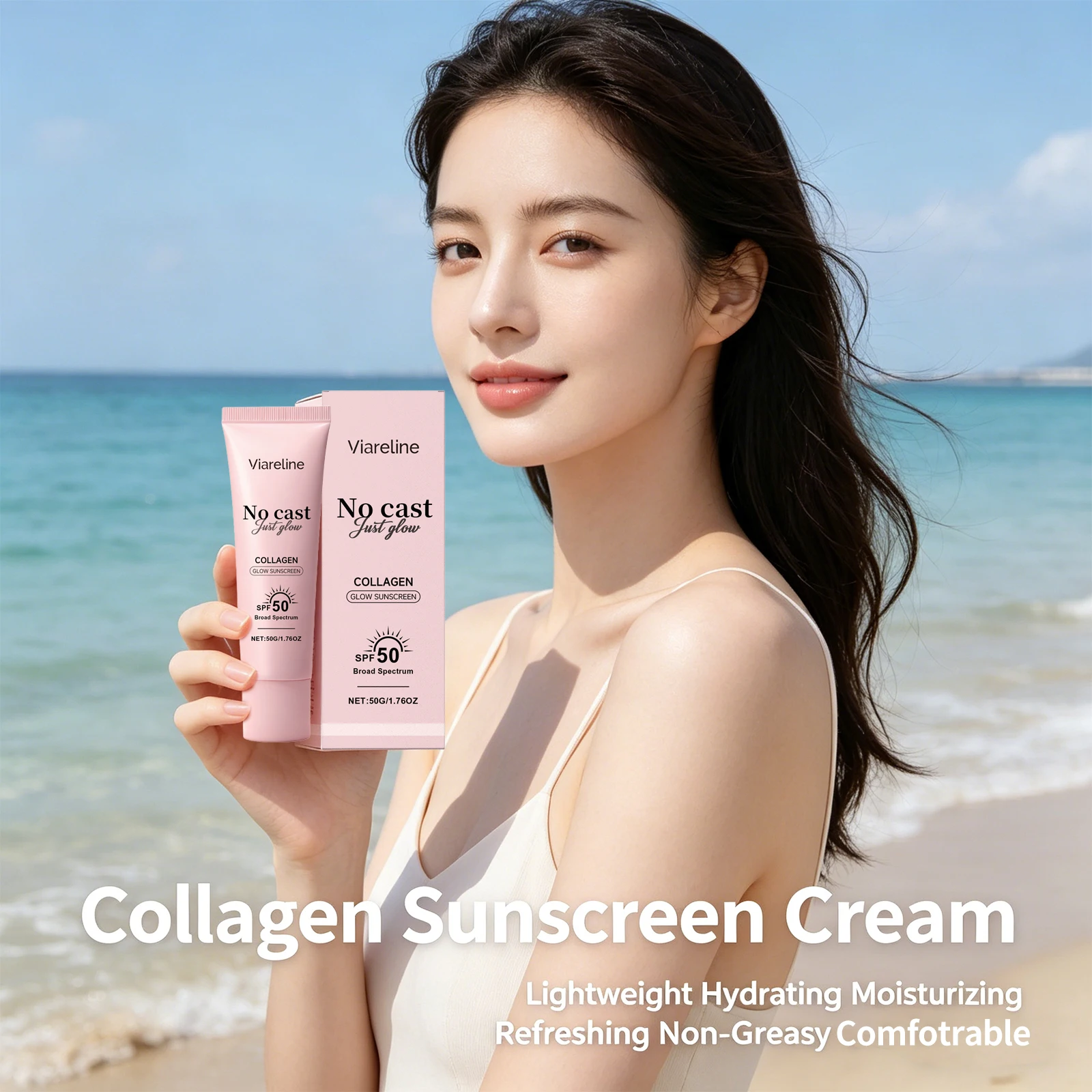 Krim Tabir Surya Kolagen SPF 5 - Spf 50 Sunscreen ulasan dan harga