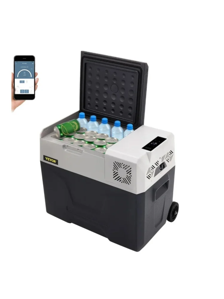 VEVOR Tragbarer Mini-Autokompressor-Kühlschrank 30L 40L 50L, 12V/24V DC 220V AC Kühler für Autofahrten, Camping und Picknick