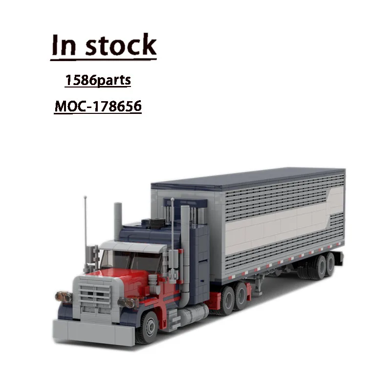 

MOC-178656City Cargo Transport Truck Assembly Stitching Building Block Model1586Parts Kids Boy Birthday Building Blocks Toy Gift