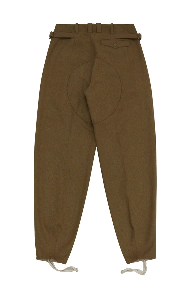 Pantalones de lana marrón de la Segunda Guerra Mundial, pantalón alemán Elite, Wehrmannschaften, GUWR-013