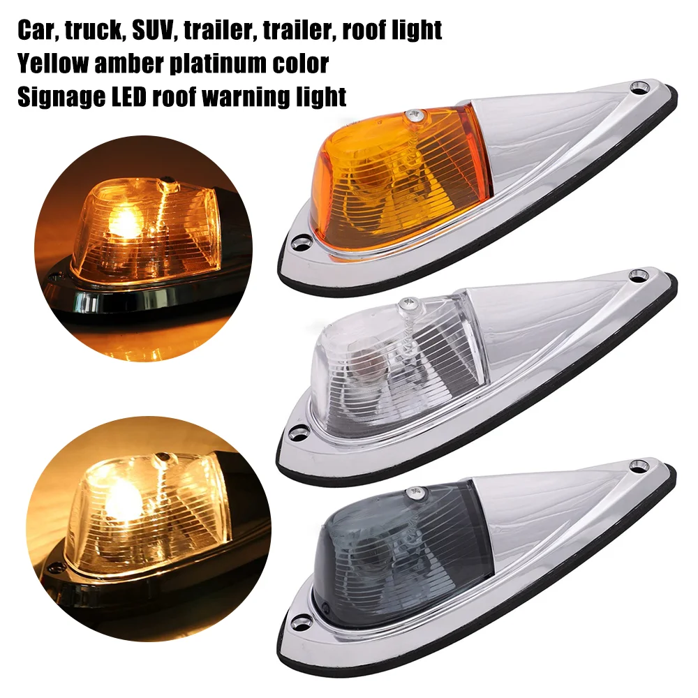 

5pcs Truck SUV trailer trailer roof light yellow amber platinum color marker light LED roof warning light