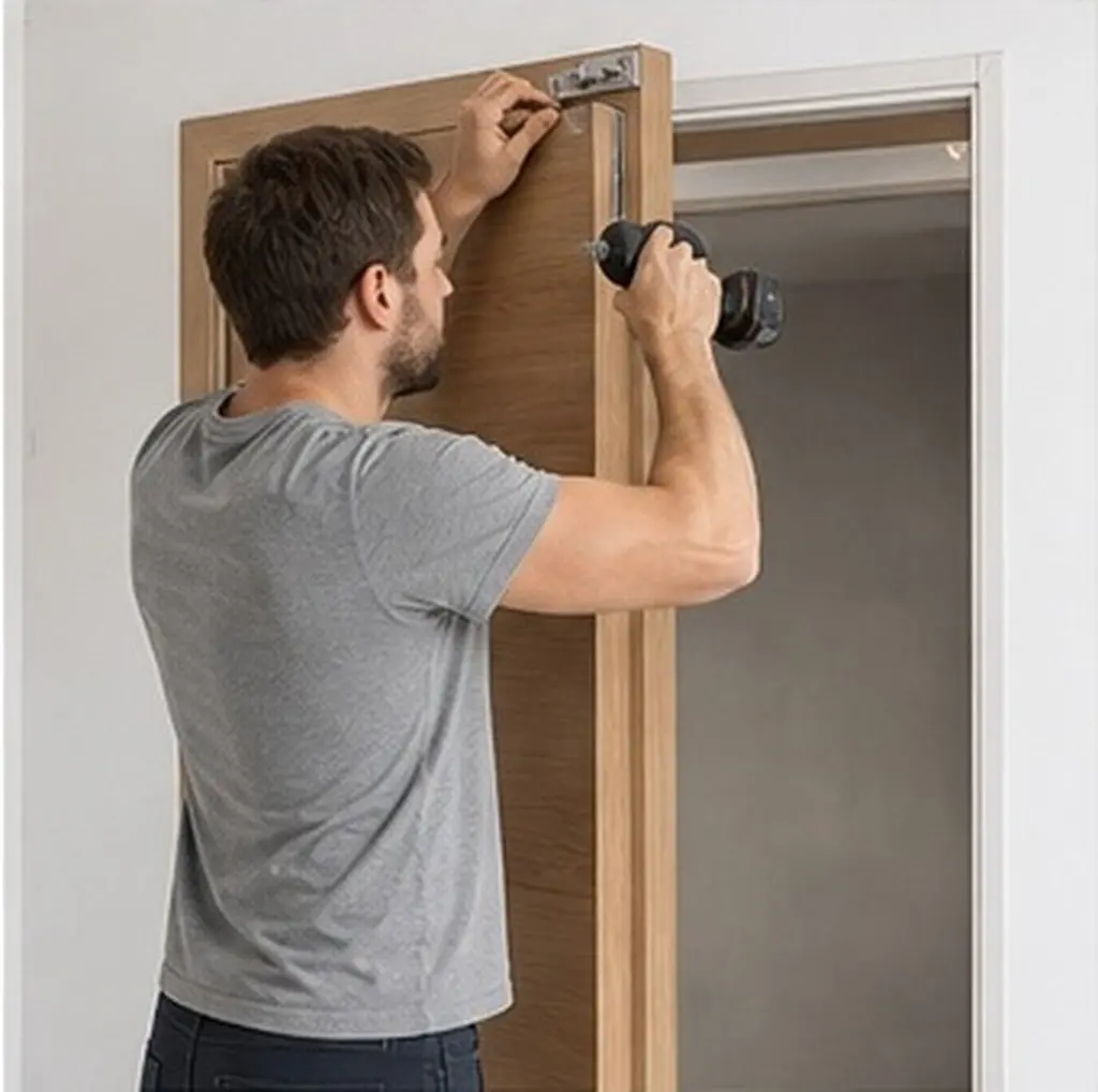 1Set Stainless Steel Door Hinge Pivot Adjustable 360 Degree Rotation Hidden Heavy Duty Load Bearing Indoor Wood Door