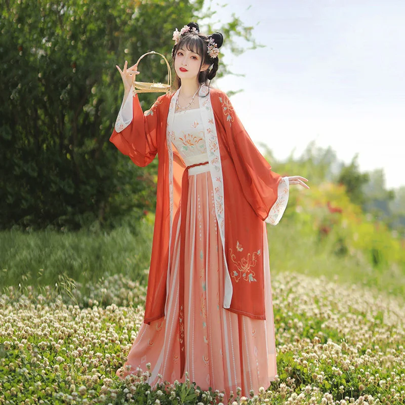 Princess Women Chinese Dance Song Dynasty Costume Fairy Ancient Hanfu Chinese Traditional Dress Stage Dance Performance Party