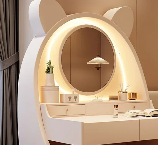 Dressing table, desk, bedside table, dual-use, cream style dressing table, small apartment, modern and simple