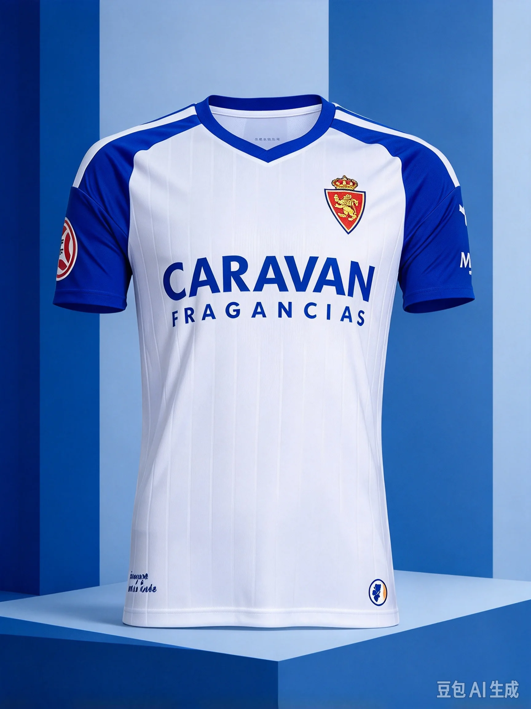 26-27 Zaragoza 3D Printed Football Jersey Men's Summer Quick Drying Breathable Short Sleeved T-shirt Family Matching Clothing