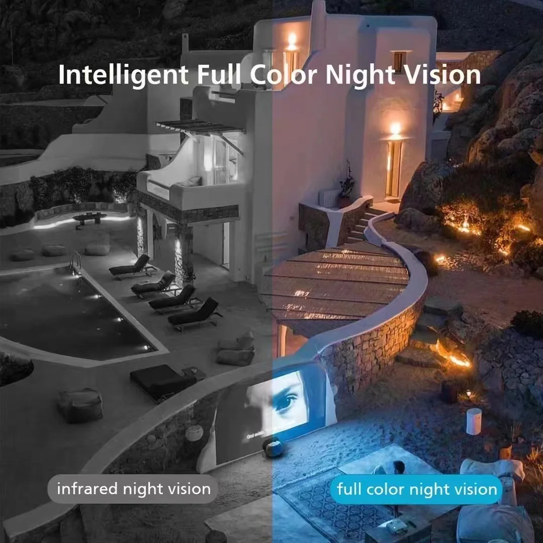 Telecamera 4K 8MP H.265 Ultra HD PTZ WIFI AI Rilevazione umana sorveglianza Sicurezza Esterna ICSEE Wireless IP 360 ° casa Rilevamento umano