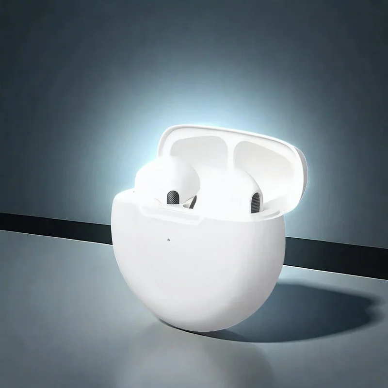 New TWS Earphone Bluetooth Headphones with Mic 9D Stereo Pro 6 Earbuds Wireless Bluetooth Headset apply to smartphones