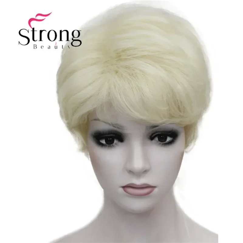 StrongBeauty Women\'s Wigs Fluffy Naturally Curly Short Synthetic Hair Full Wig 11 Color