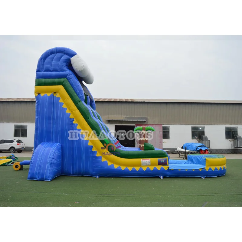 Summer outdoor water slide for kids 20ft blow up water slideinflatable tropical marble kids water