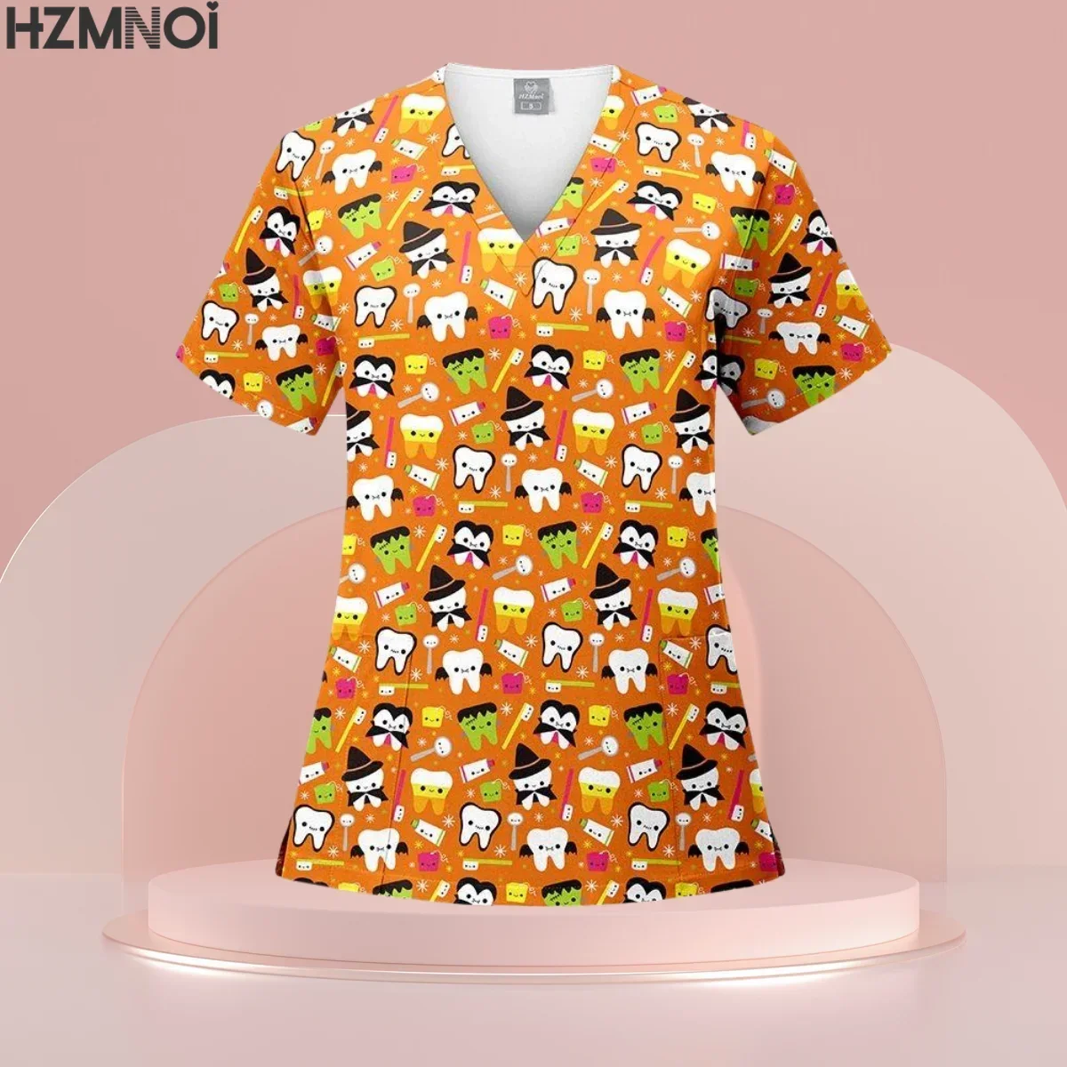 S-XXL Pet Grooming Doctor Work Clothes Dentistry Workwear Men and Women Anesthetist Uniform Wholesale Printed Scrubs Tops/shirts