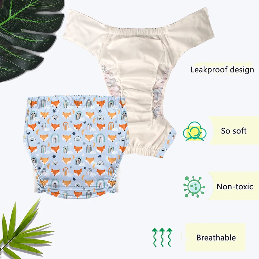 XL/XXL size about button adult cloth diaper button adjustable waist PUL waterproof design better to use with inserts