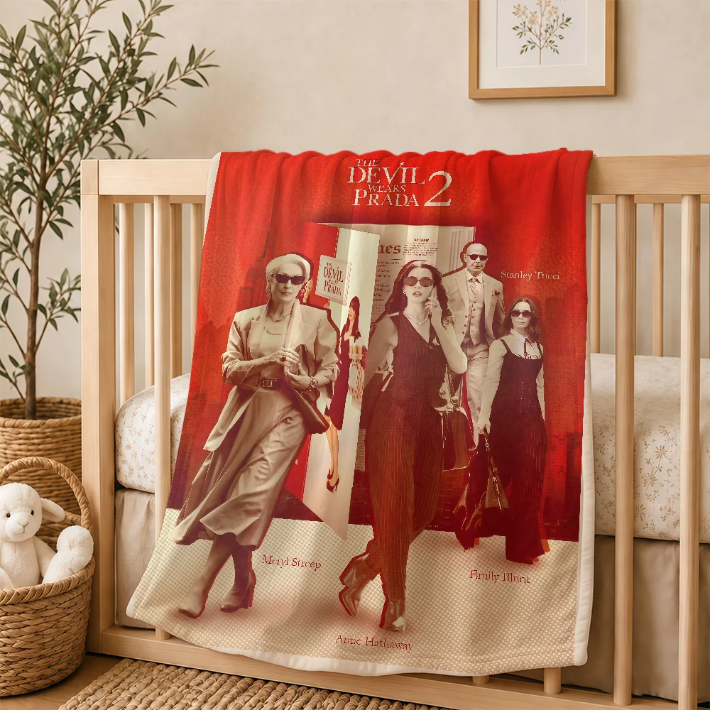Movie D-Devil Wears P-Prada Blanket For Soft Warm Knee For Bedroom Living Room Bed Sofa Camping Picnic Office Gift