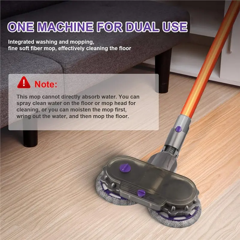AT28-Dual-Use Electric Mop Head For Dyson V15 V11 V10 V8 V7 Wet And Dry Vacuum Cleaner Parts Including Removable Water Tank