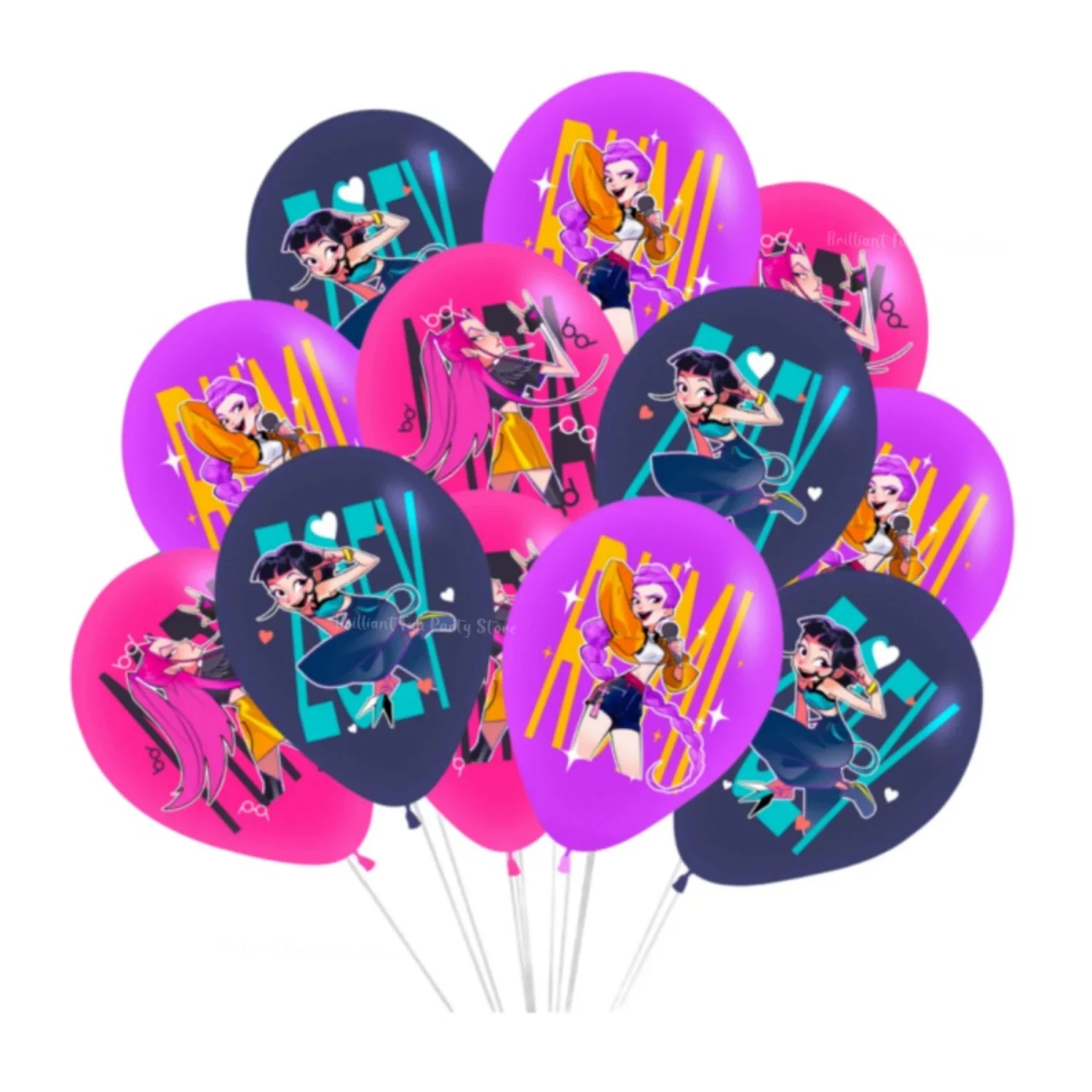 k-pop Demon Hunters Cartoon comic Theme Birthday Party Decorations set  Aluminum film balloon Girls Baby Shower Supplies