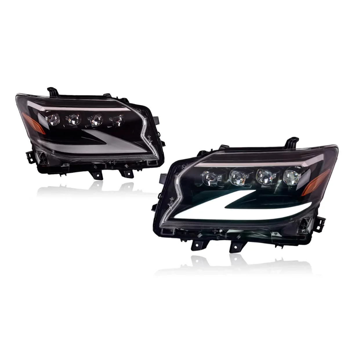 

Стайлинг автомобиля для Lexus GX GX400, светодиодные фары 2014-2020, фары GX460 DRL, указатель поворота, дальний свет, линза проектора «ангельский глаз»