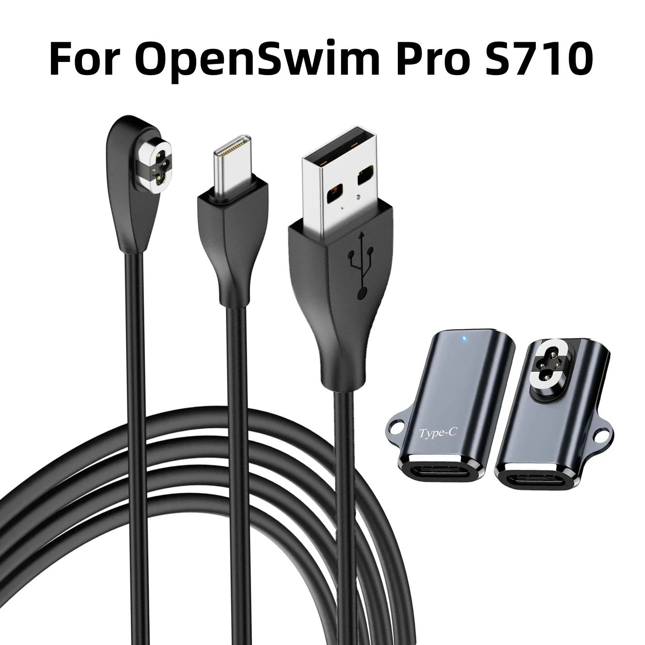 

Magnetic Charging Cable Adapter for OpenSwim Pro, Type-C USB Charger Compatible with Shokz S710 Bone Conduction Headphones