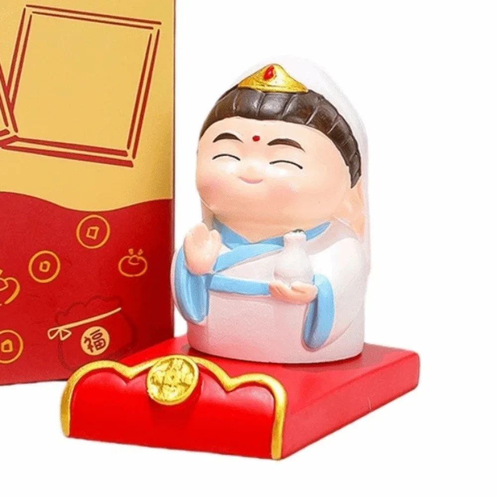 

Resin Chinese Wealth God Ornament Chinese God Festival Decorative Statue Chinese New Year Figurines Tathagata Moon Lord