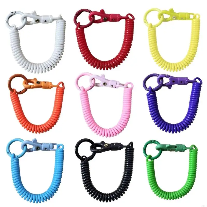 

U90E Coil Elastic Keychain Retractable Spring Coil Stretchy Keychain Spring Keychain