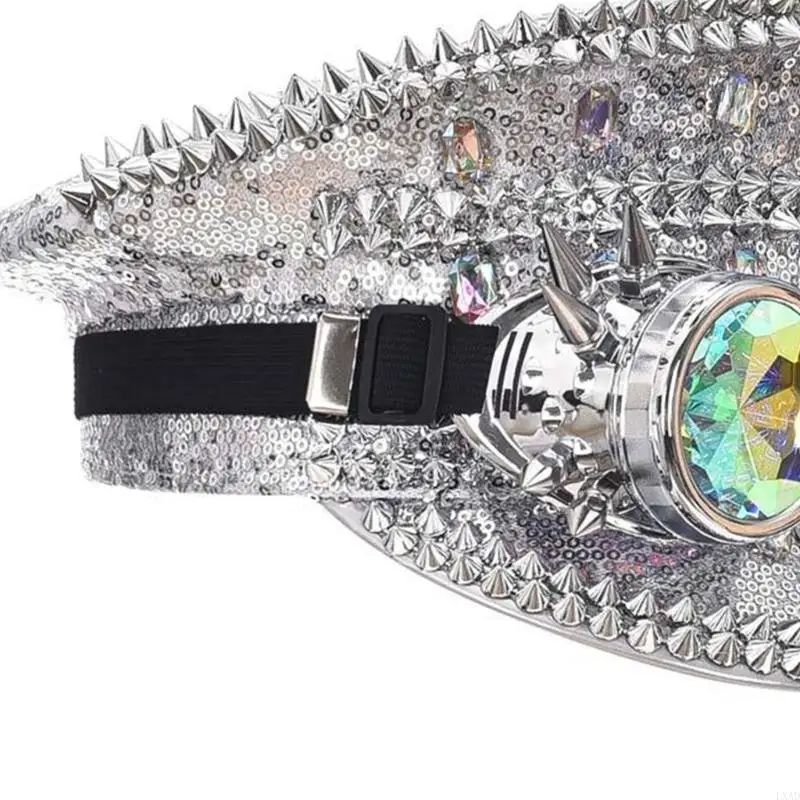 LXAD bezaaid hoed voor volwassenen Glinsterende Kapitein Vrijgezellenfeest Hoed