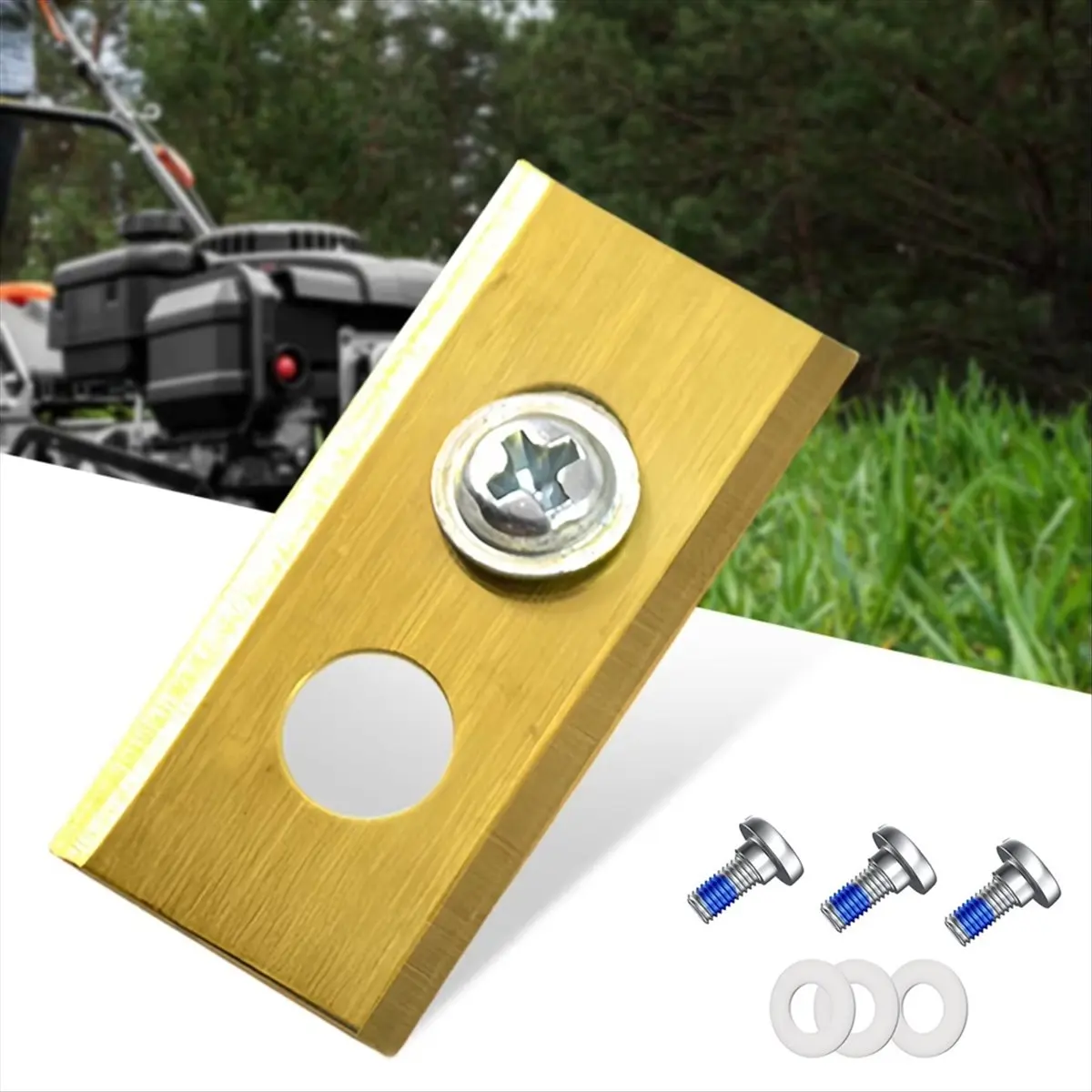 

A74U 36PCS Lawn Mower Stainless Steel Replacement Blades 2-Hole Design Mower Blade for Luba Robot Lawn Mower B