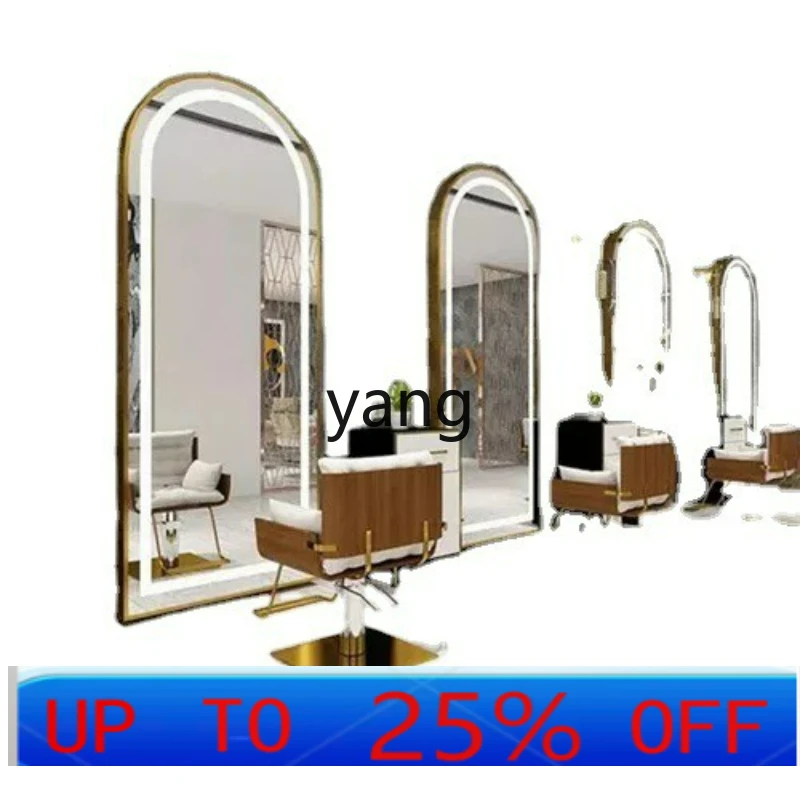 LTT barber shop wall-mounted mirror hair mirror table hair salon special single-sided floor mirror