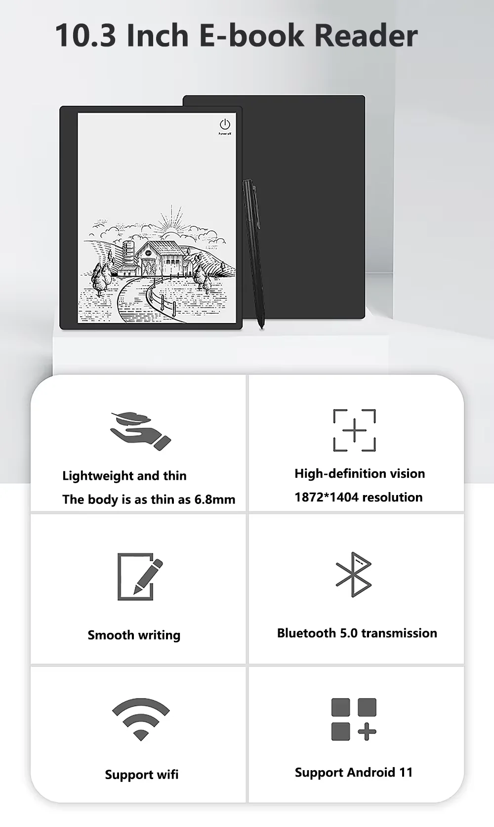 

Epaper Tablet Electronic Notebook Digital Writing Tablet With Eye Friendly E Ink Display For Study Work Note Taking Reading