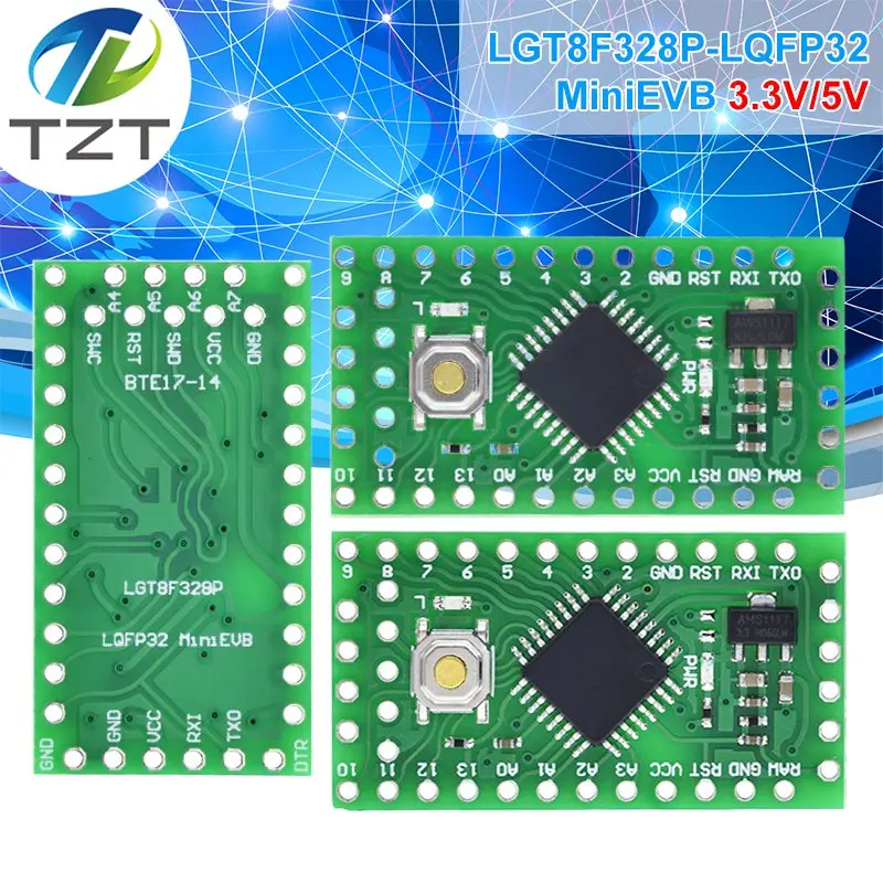 LGT8F328P LQFP32 MiniEVB 3.3V / 5V Replaces Pro Mini ATMEGA328P Fully Compatible For Arduino USE HT42B534-1 Driver