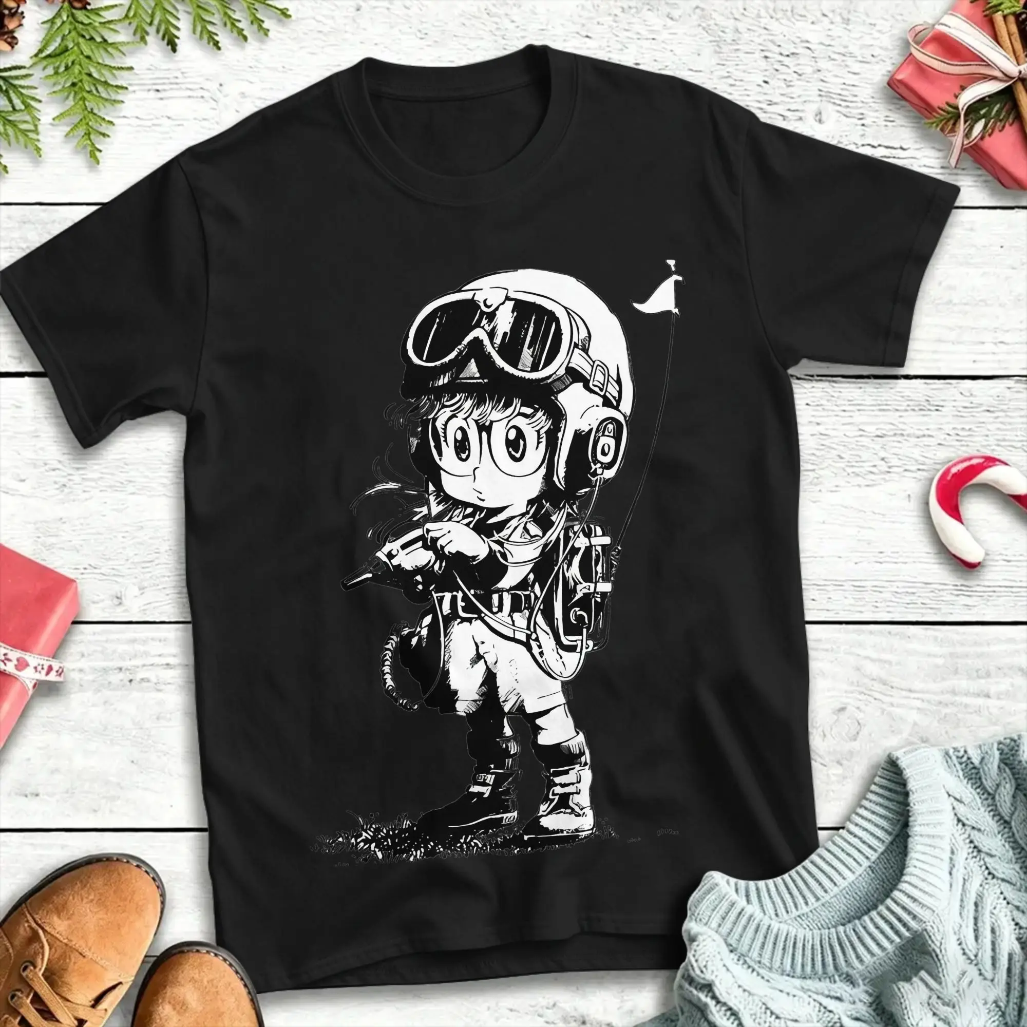 Leisure Arale Kawaii Manga Anime  T-Shirt Men Women Crewneck Cotton T Shirts Dr. Slump Short Sleeve Tees Plus Size Tops