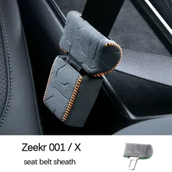 ZEEKR 001 X Alcantara Seat Belt Sheath B-pillar Scratch And Collision Protection Interior Products Automotive Specialty Interior