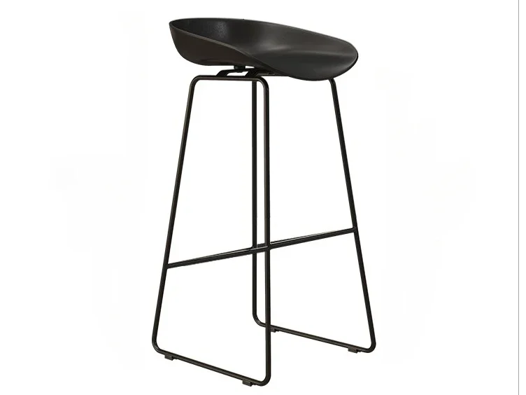 

Bar chair, iron art, black bar stool, modern and simple home backrest, high chair