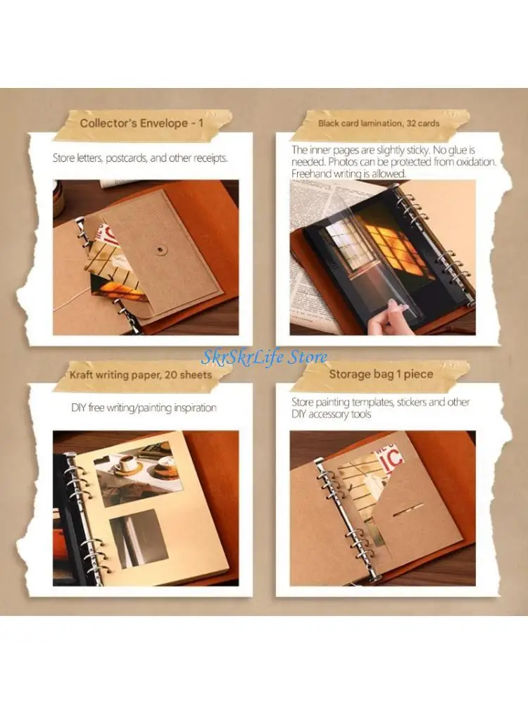 e65e-tamano-compacto-diario-viaje-Album-recortes-con-cubierta-cuero-cuaderno-libro-memoria