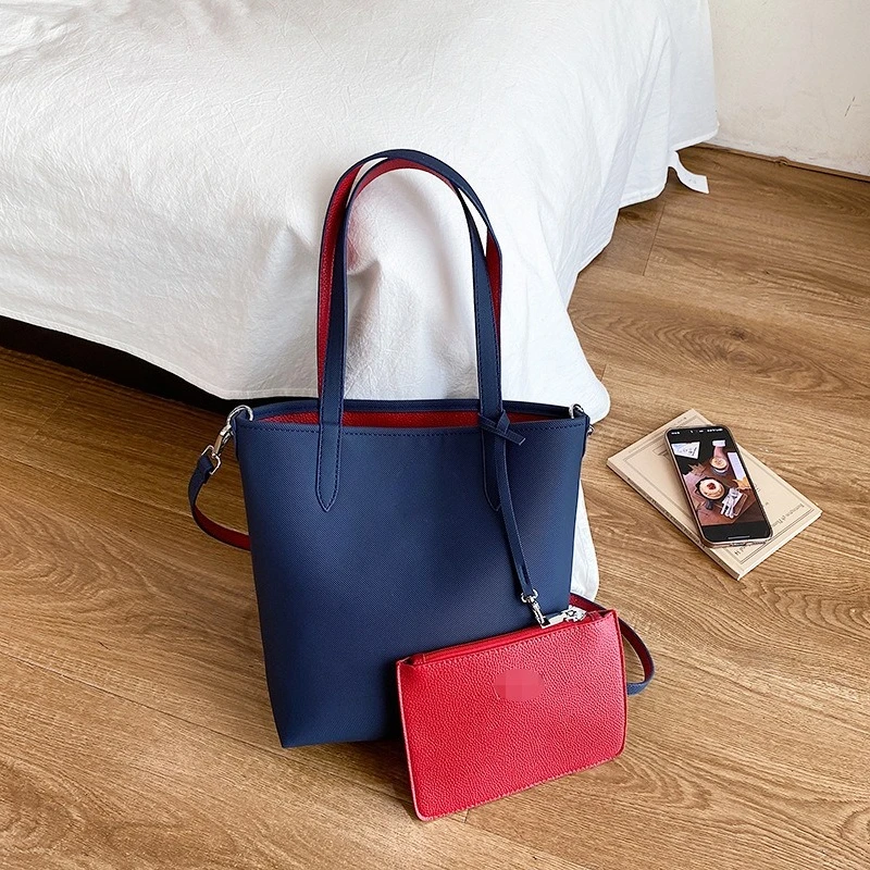 26 new double-sided dual-purpose single-shoulder hand and mother bag thickened shopping bag commuter trend versatile women's bag view 5
