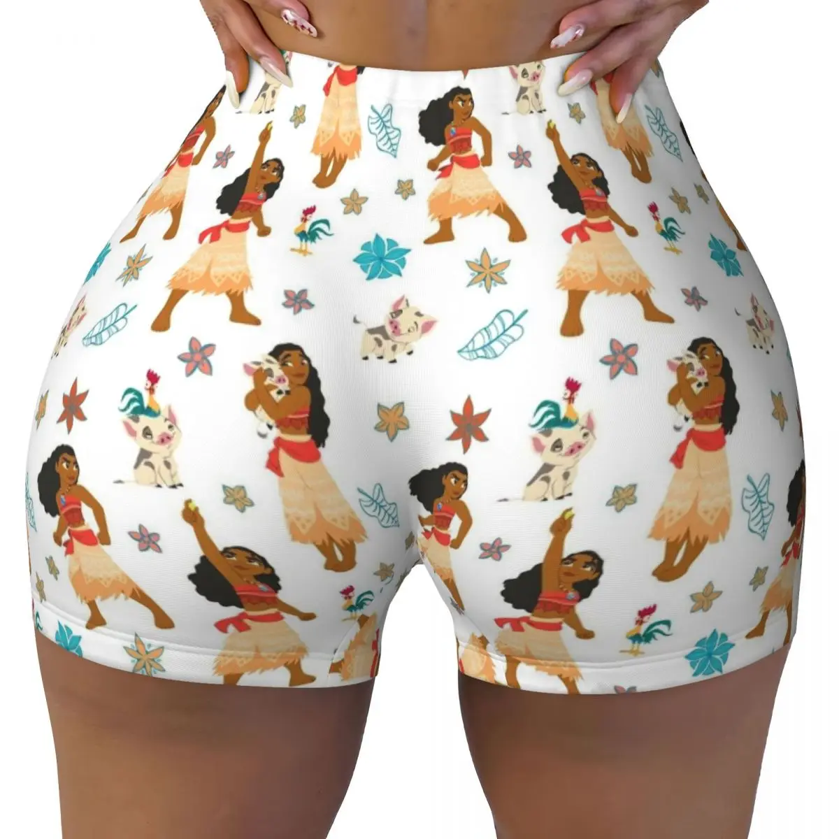 

Custom Funny Anime Moana Gym Running Volleyball Shorts Women Workout Yoga Shorts